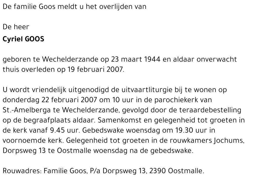 Cyriel Goos