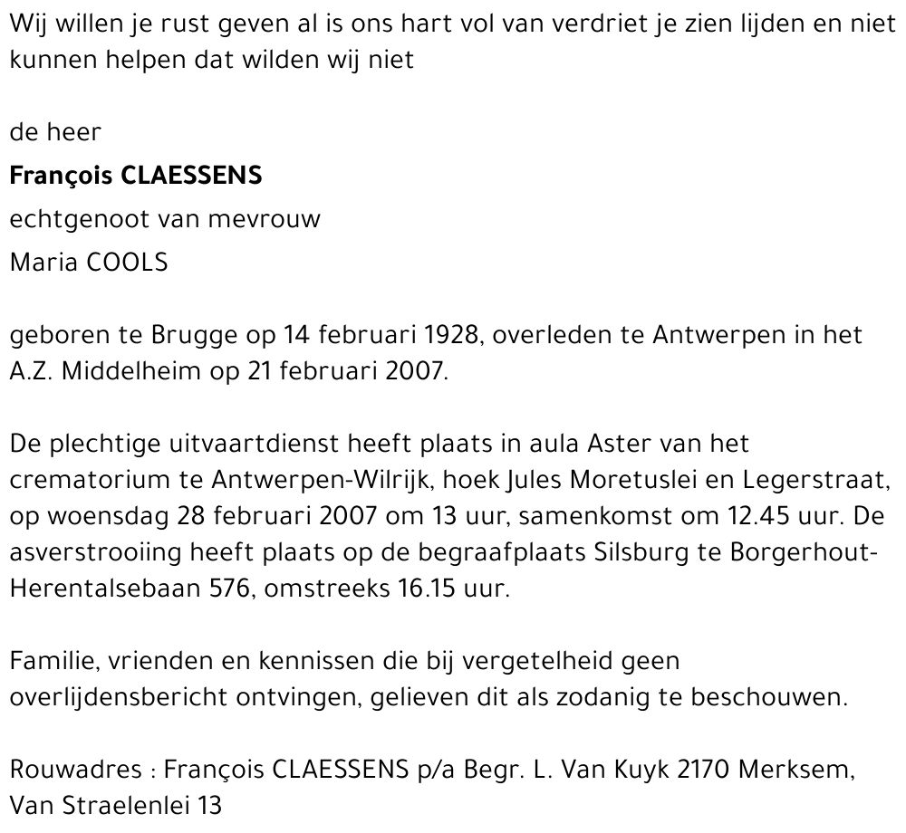 François CLAESSENS