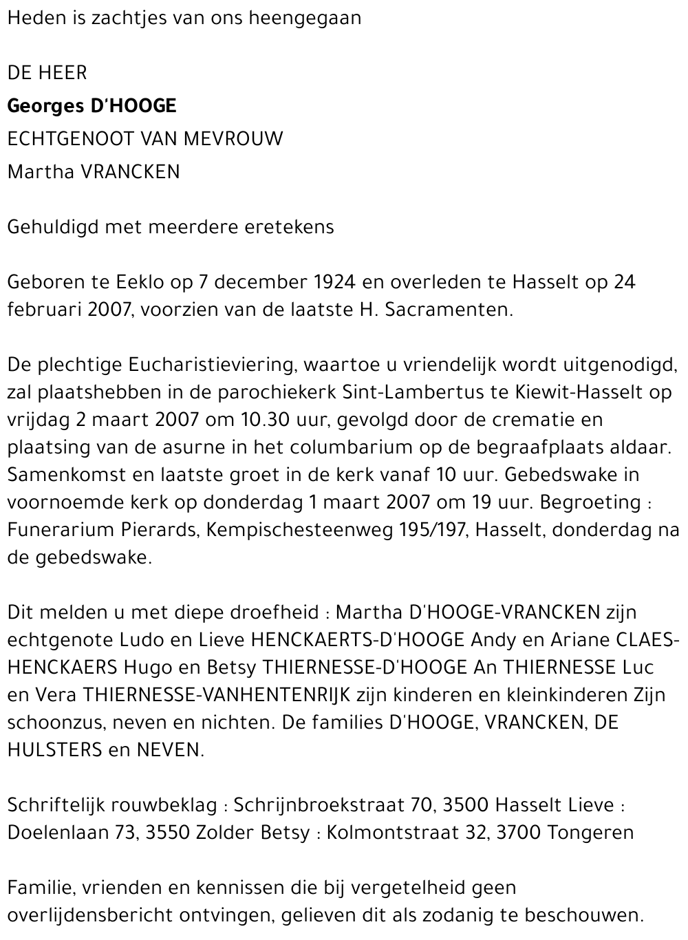Georges D'Hooge