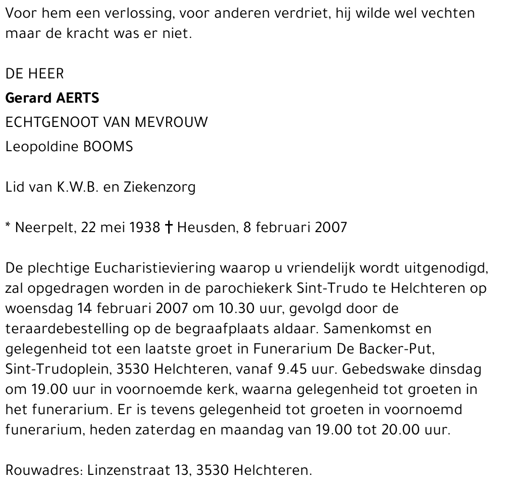 Gerard Aerts