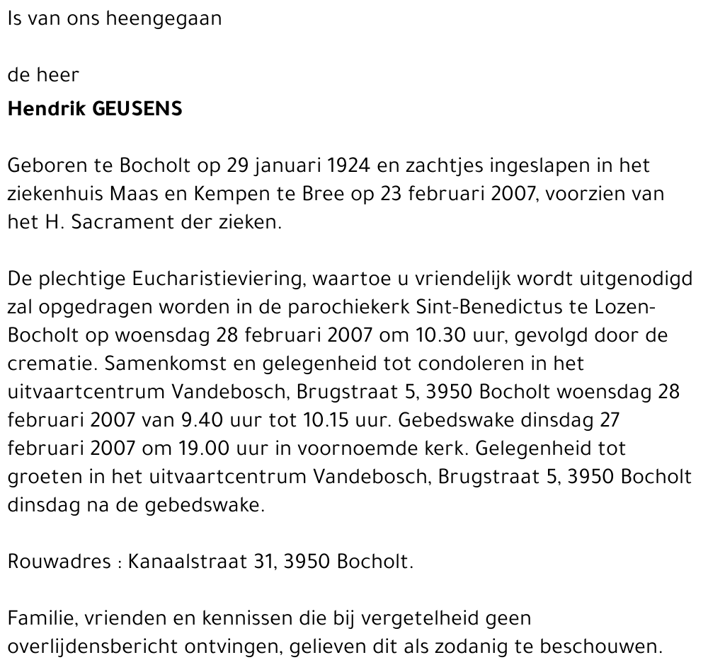 Hendrik Geusens