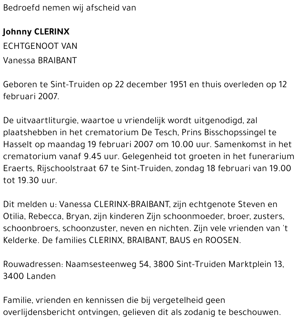 Johnny Clerinx