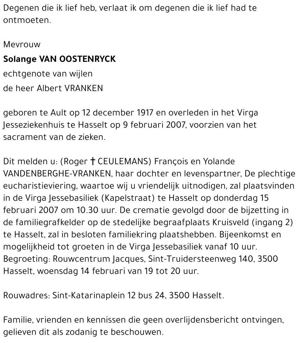 Solange Van Oostenryck