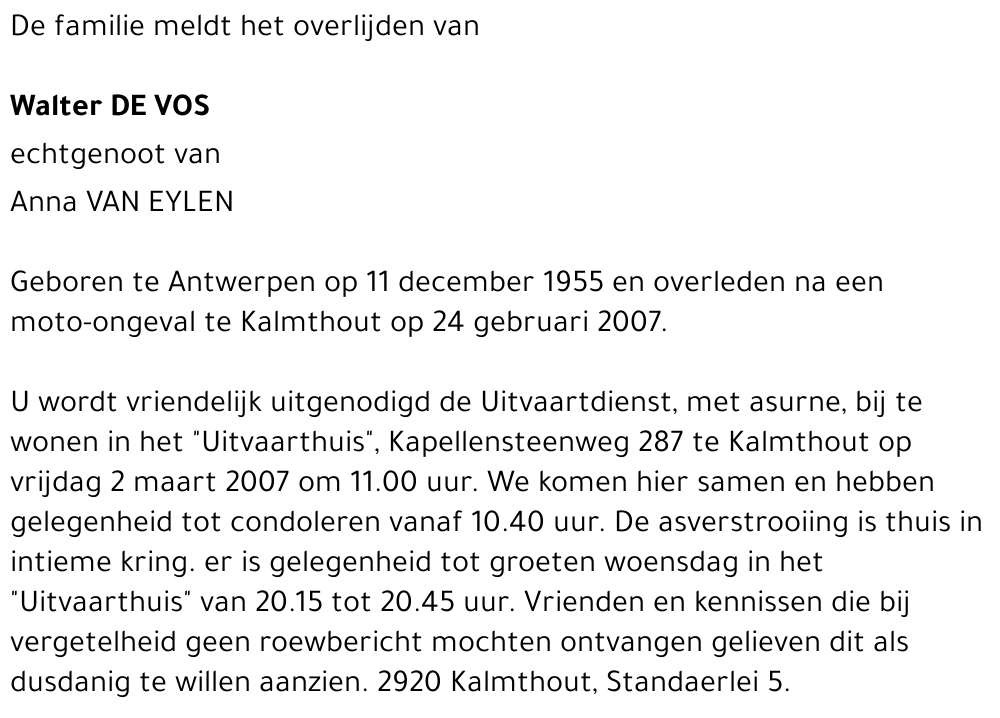Walter DE VOS