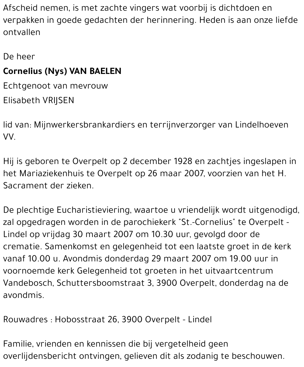 Cornelius Van Baelen