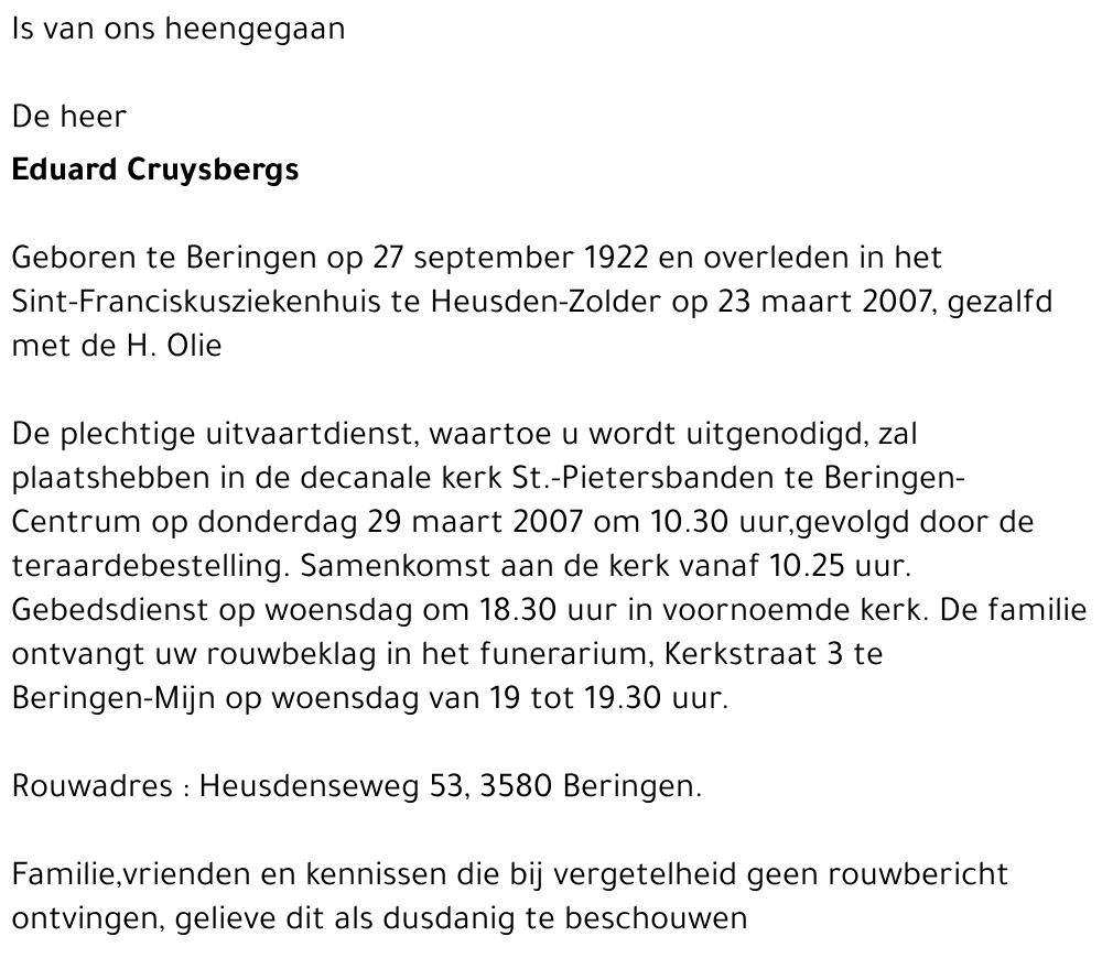 Eduard Cruysbergs
