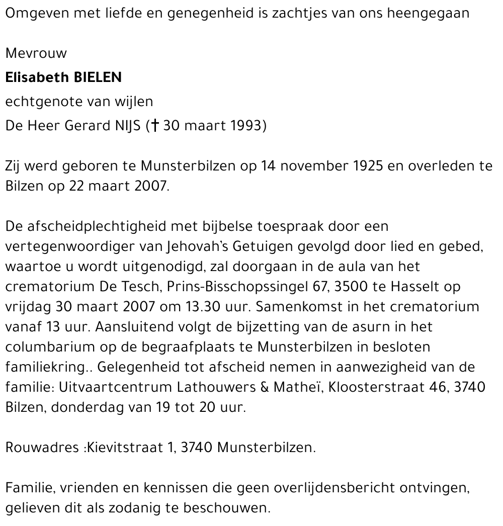 Elisabeth BIELEN
