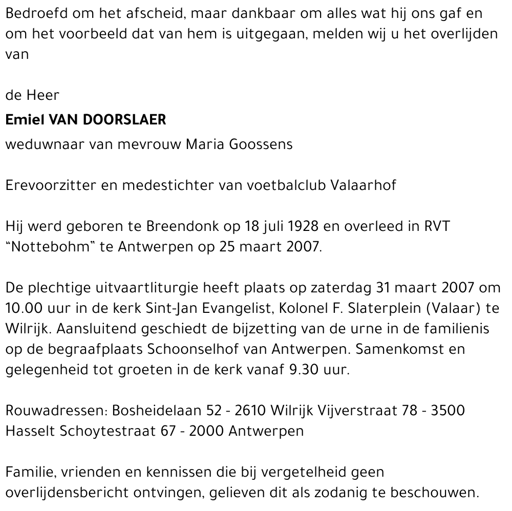 Emiel Van Doorslaer