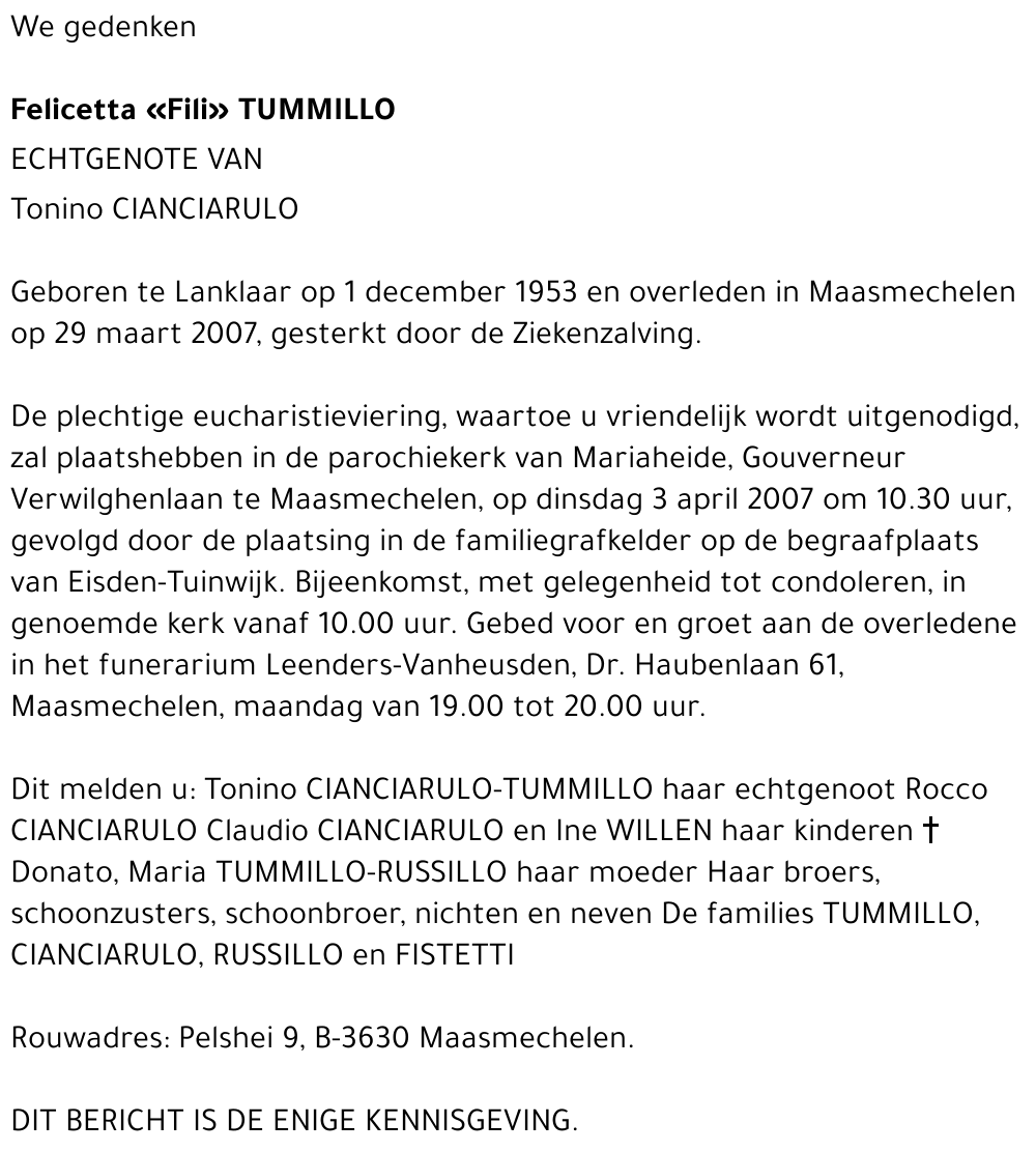 Felicetta 'Fili' Tummillo