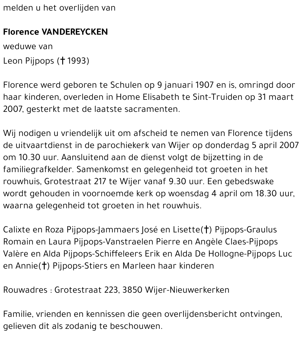Florence Vandereycken