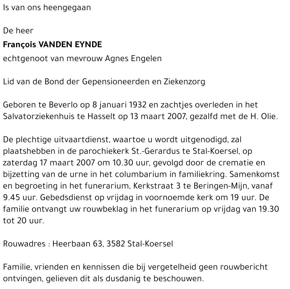 François Vanden Eynde