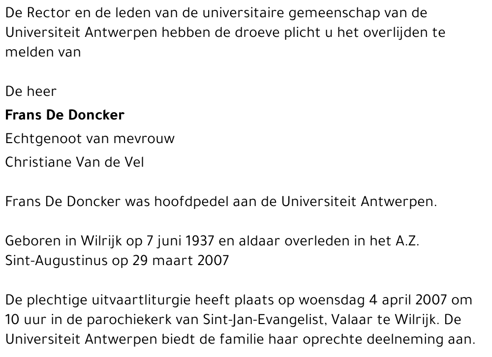 Frans De Doncker
