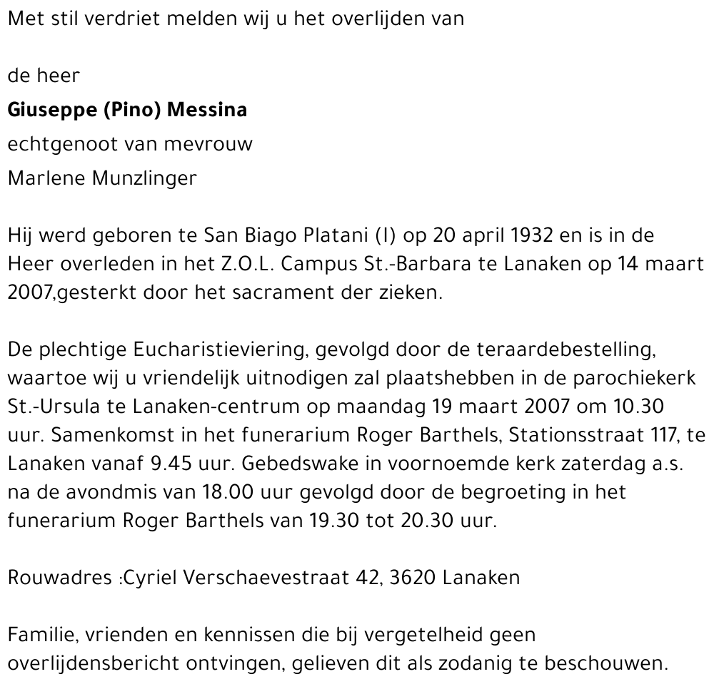 Giuseppe (Pino) Messina