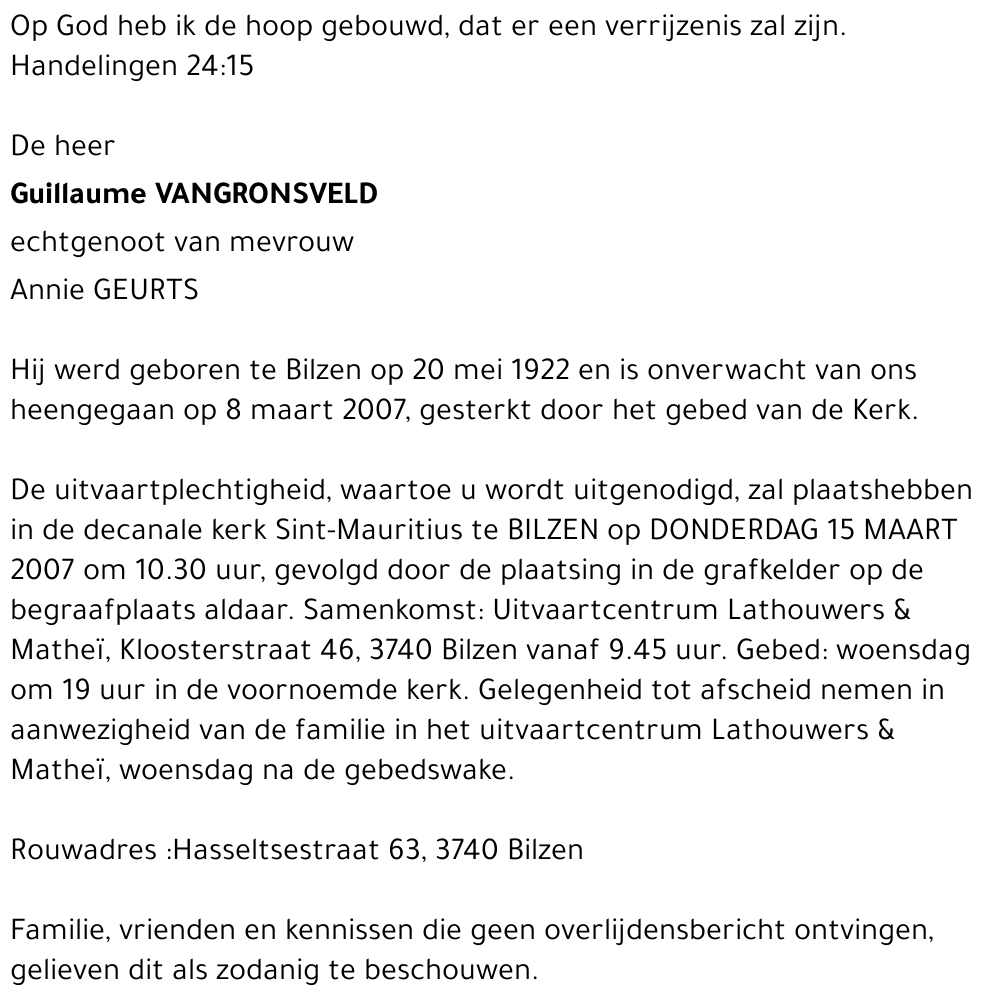 Guillaume VANGRONDSVELD