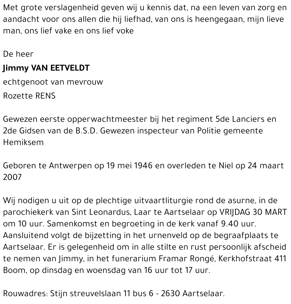 Jimmy VAN EETVELDT