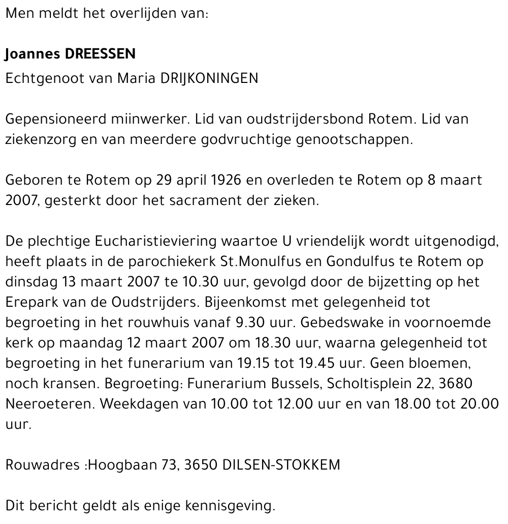 Joannes DREESSEN