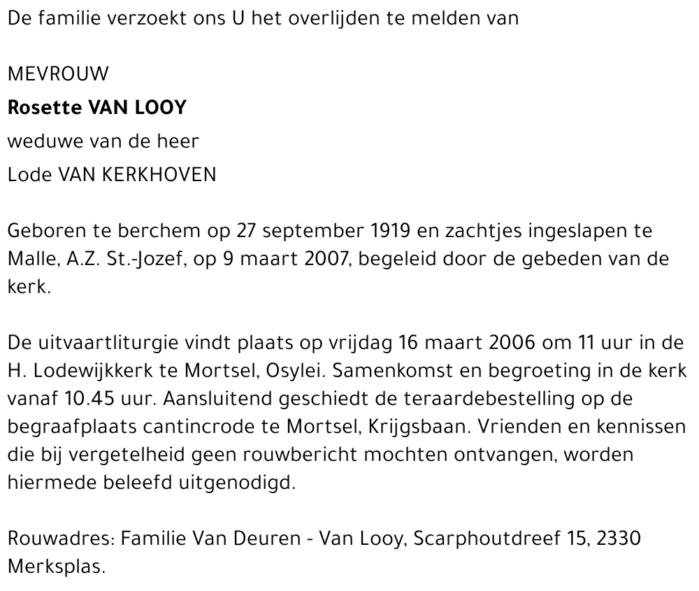 Rosette VAN LOOY