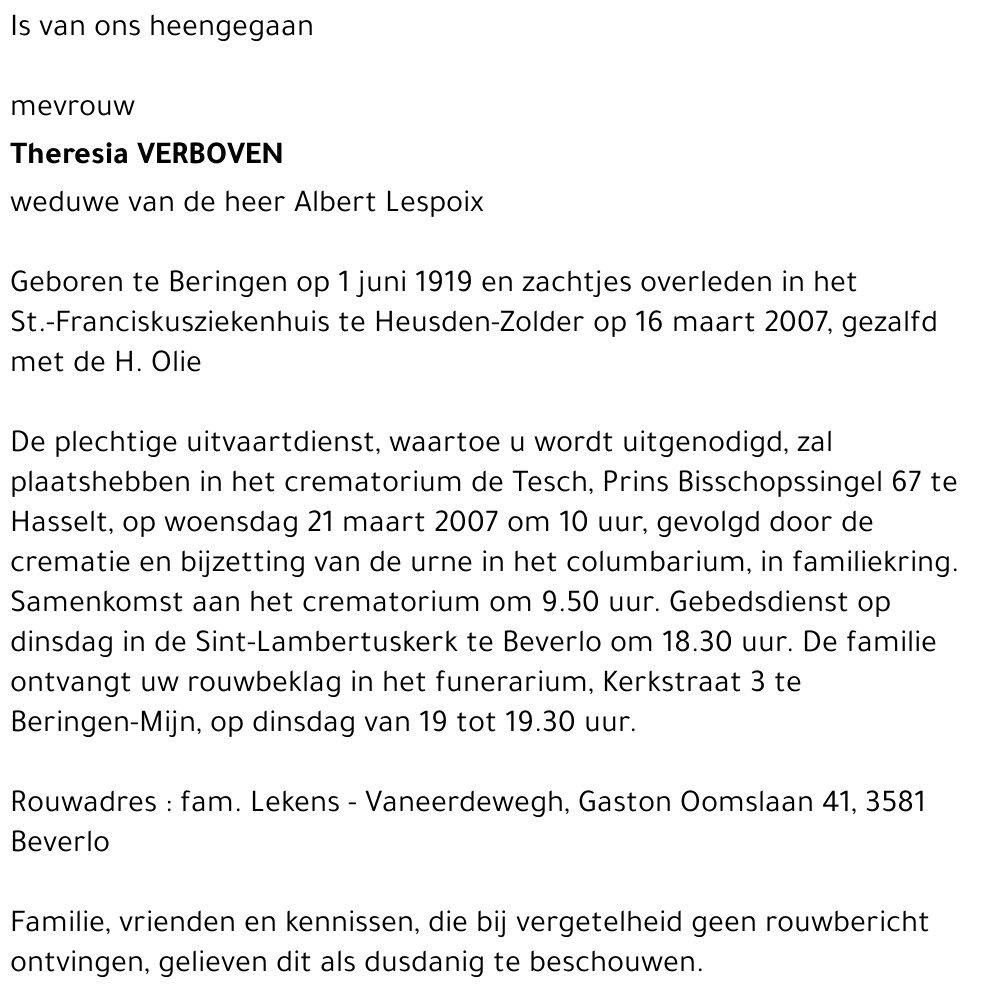 Theresia Verboven