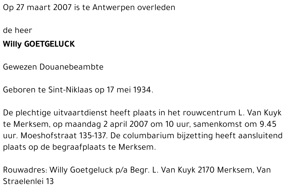 Willy Goetgeluck