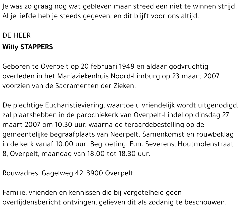 Willy Stappers