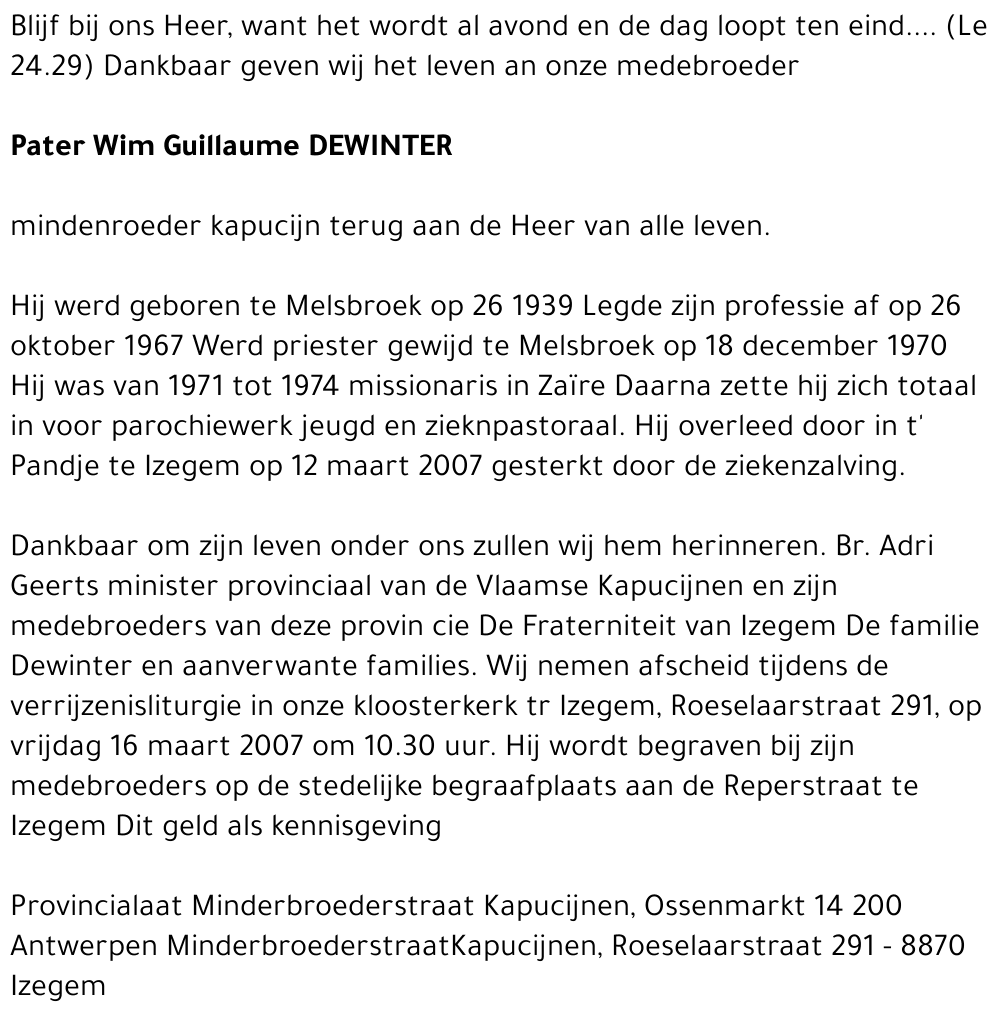 Wim Guillaume Dewinter