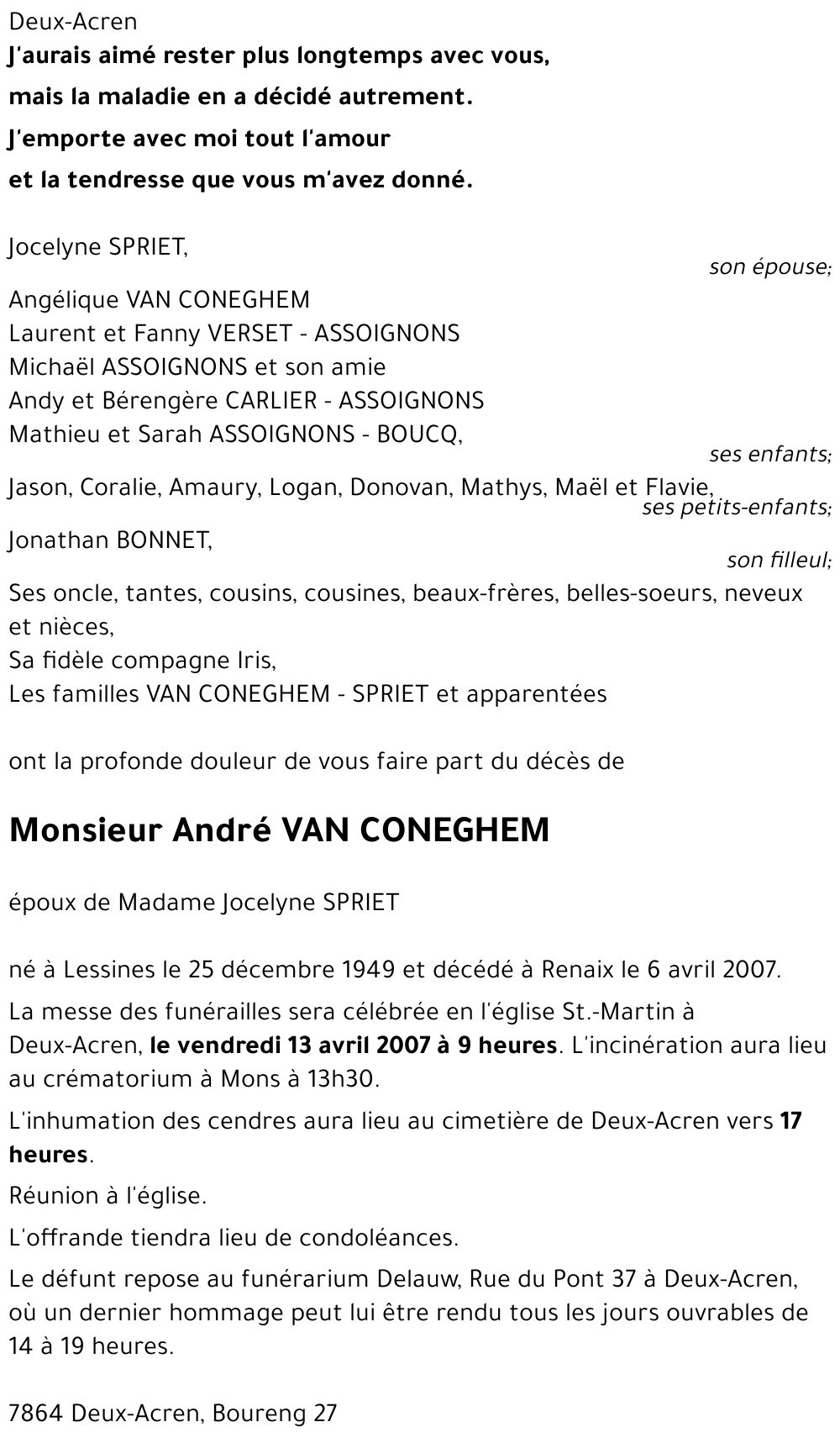 André VAN CONEGHEM