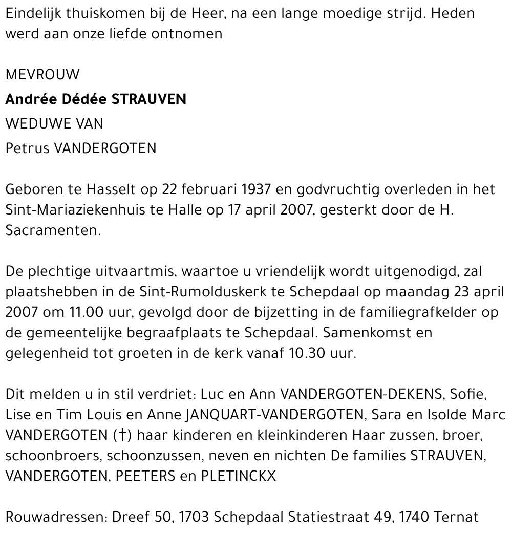 Andrée Dédée Strauven