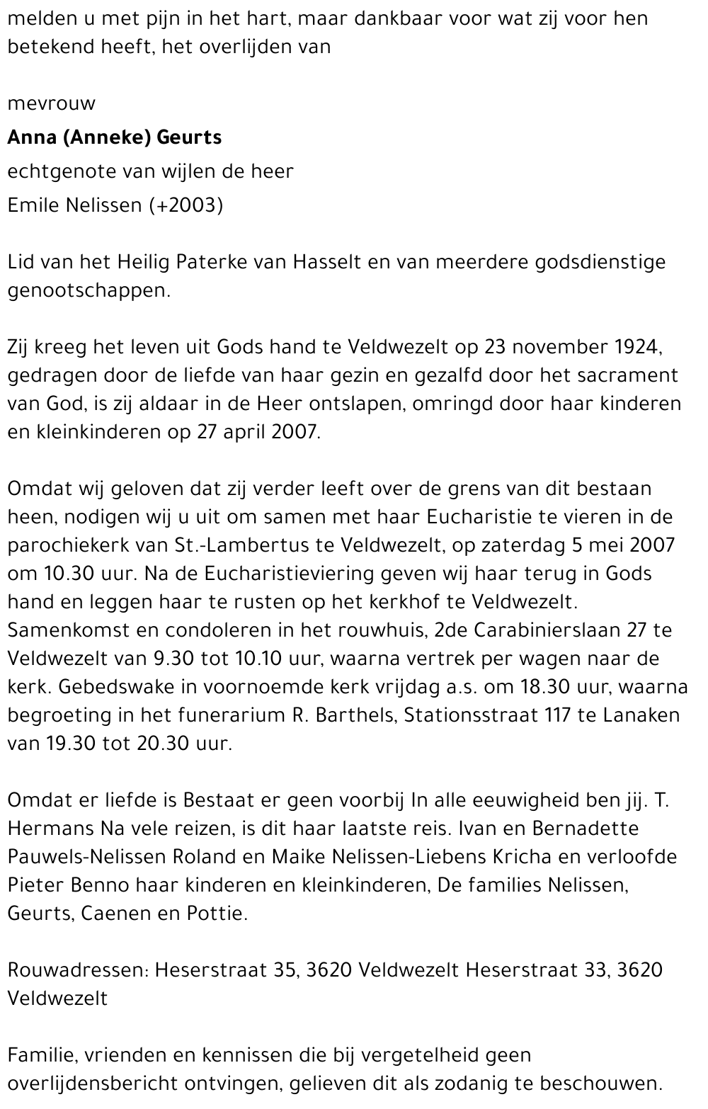 Anna (Anneke) Geurts