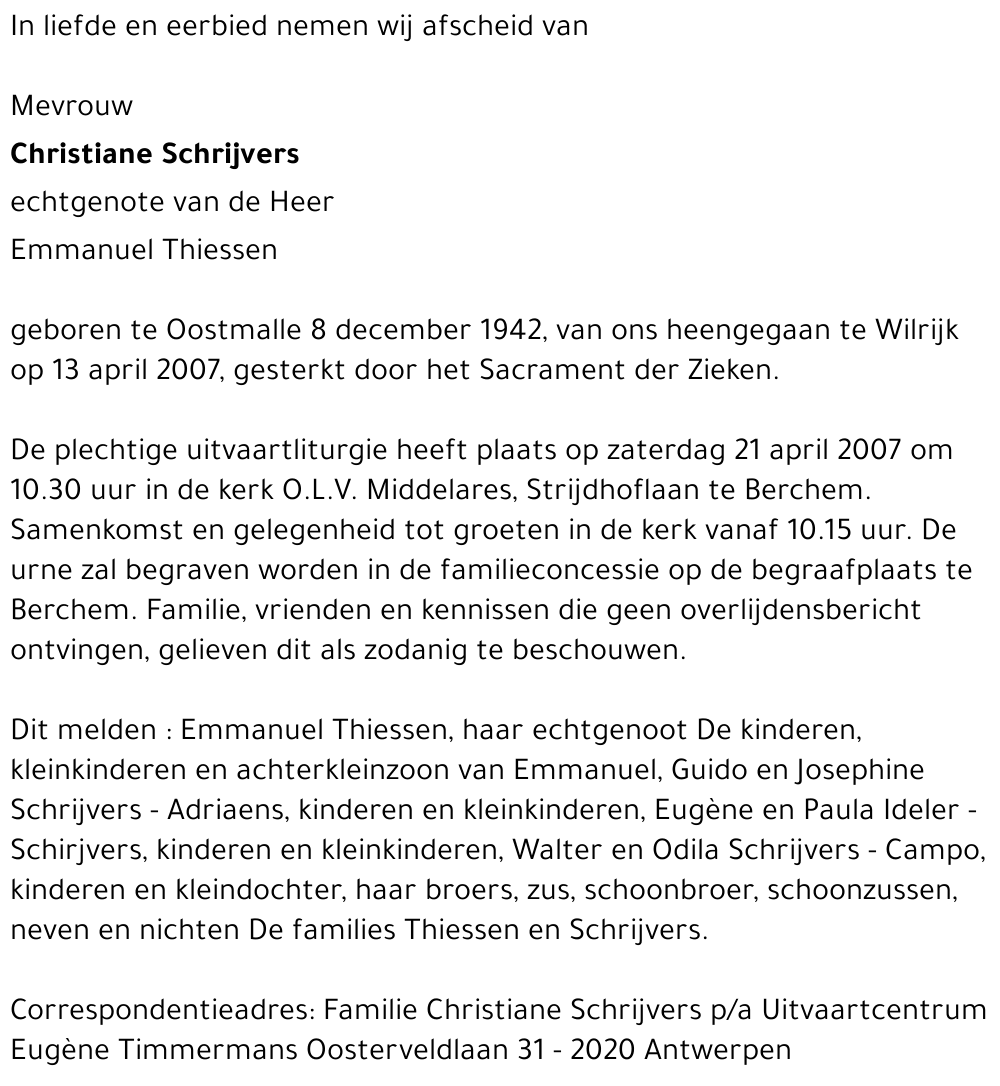 Christiane Schrijvers