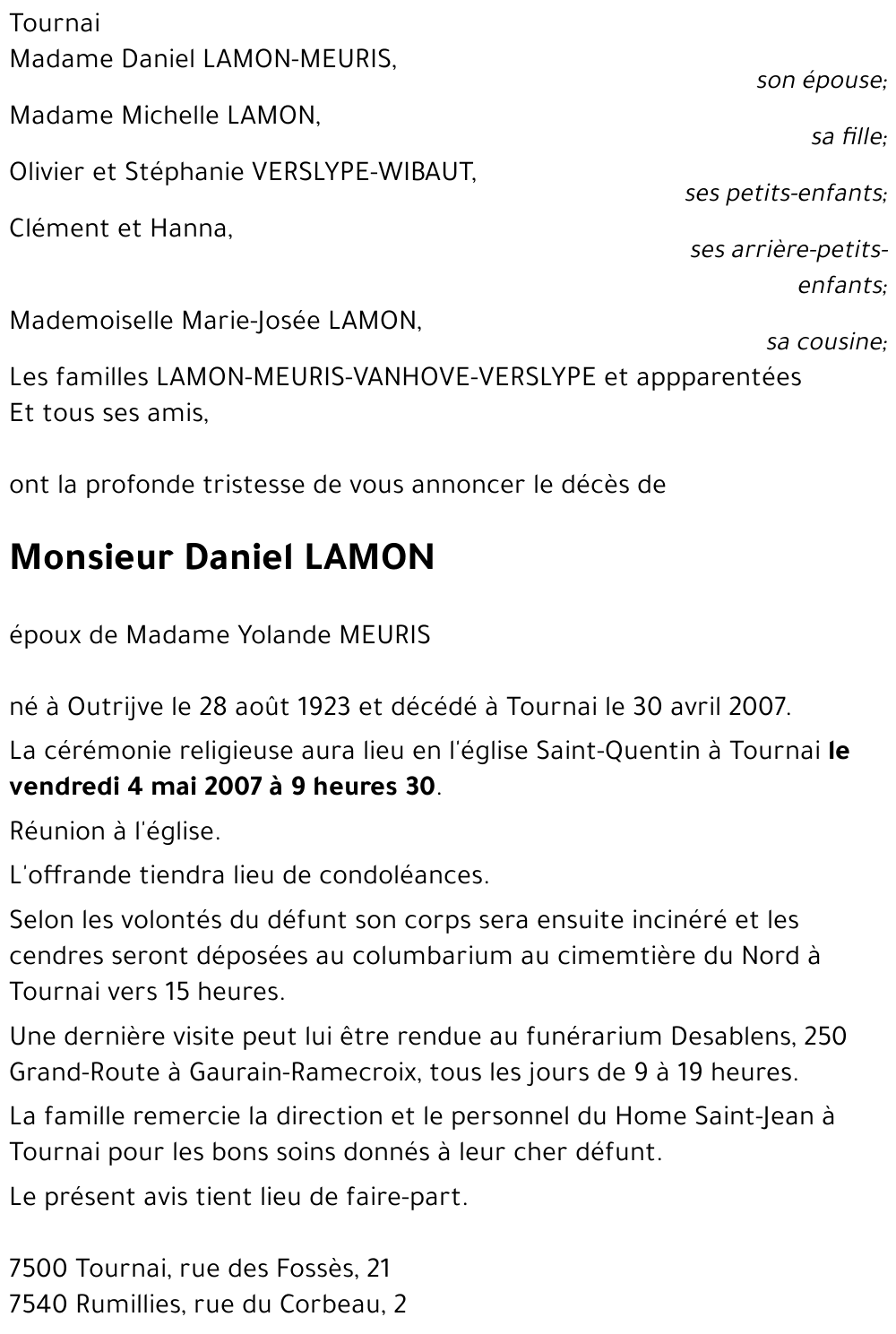 Daniel LAMON