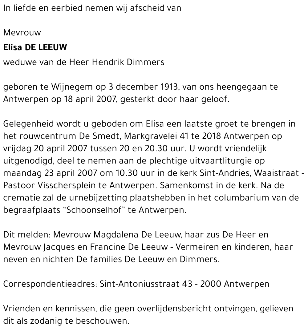 Elisa De Leeuw