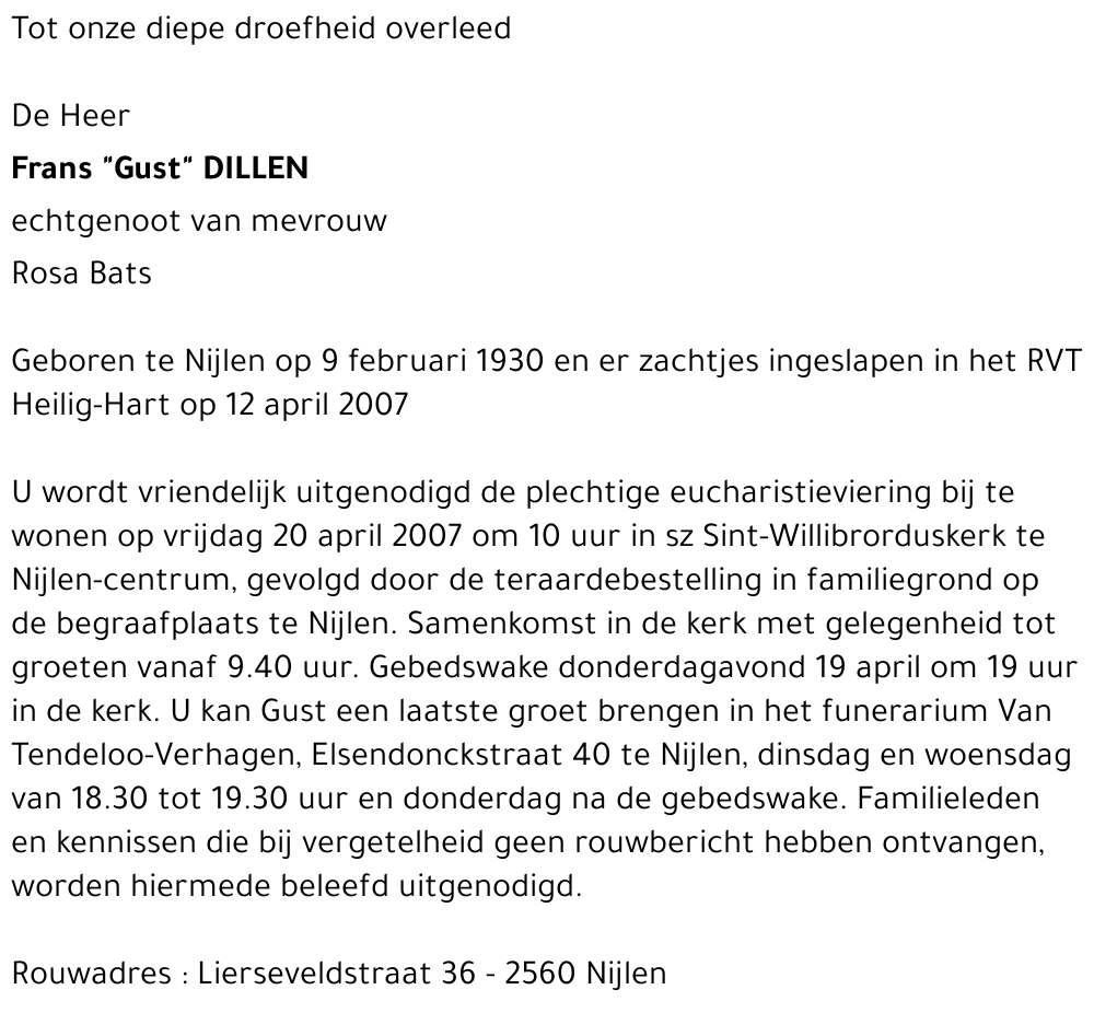 Frans Gust Dillen