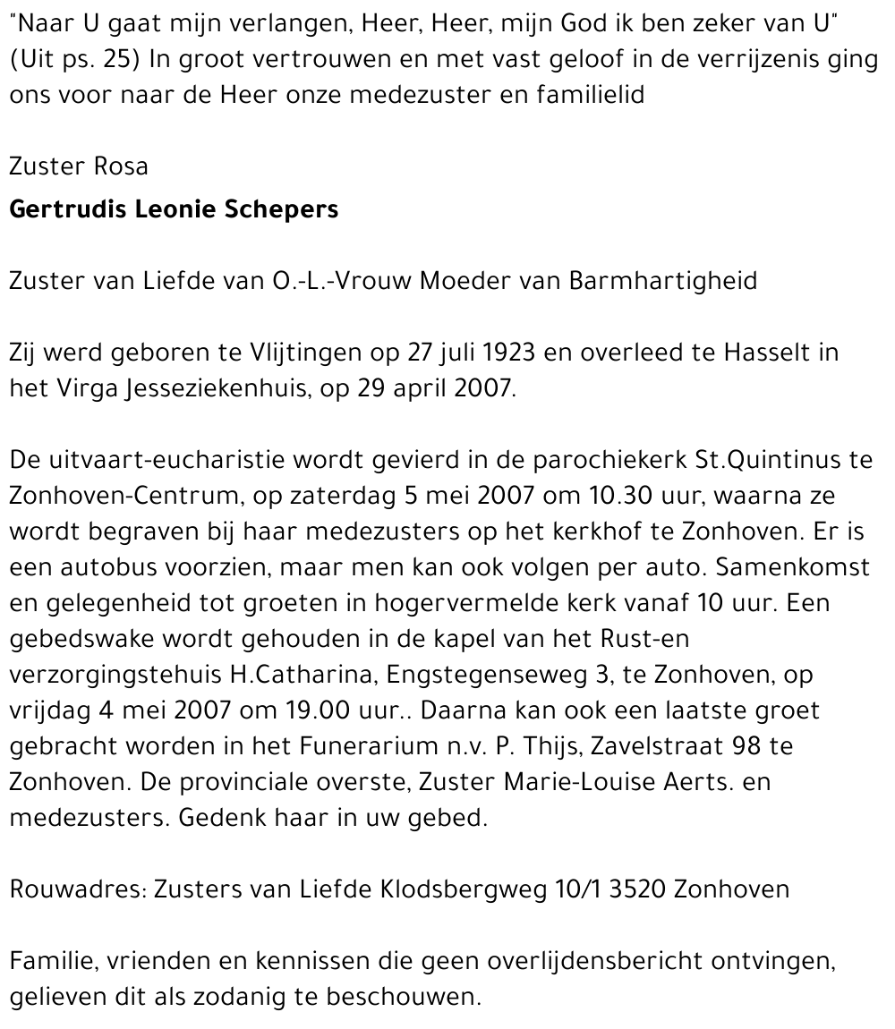 Gertrudis Leonie Schepers