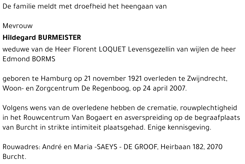 Hildegard BURMEISTER