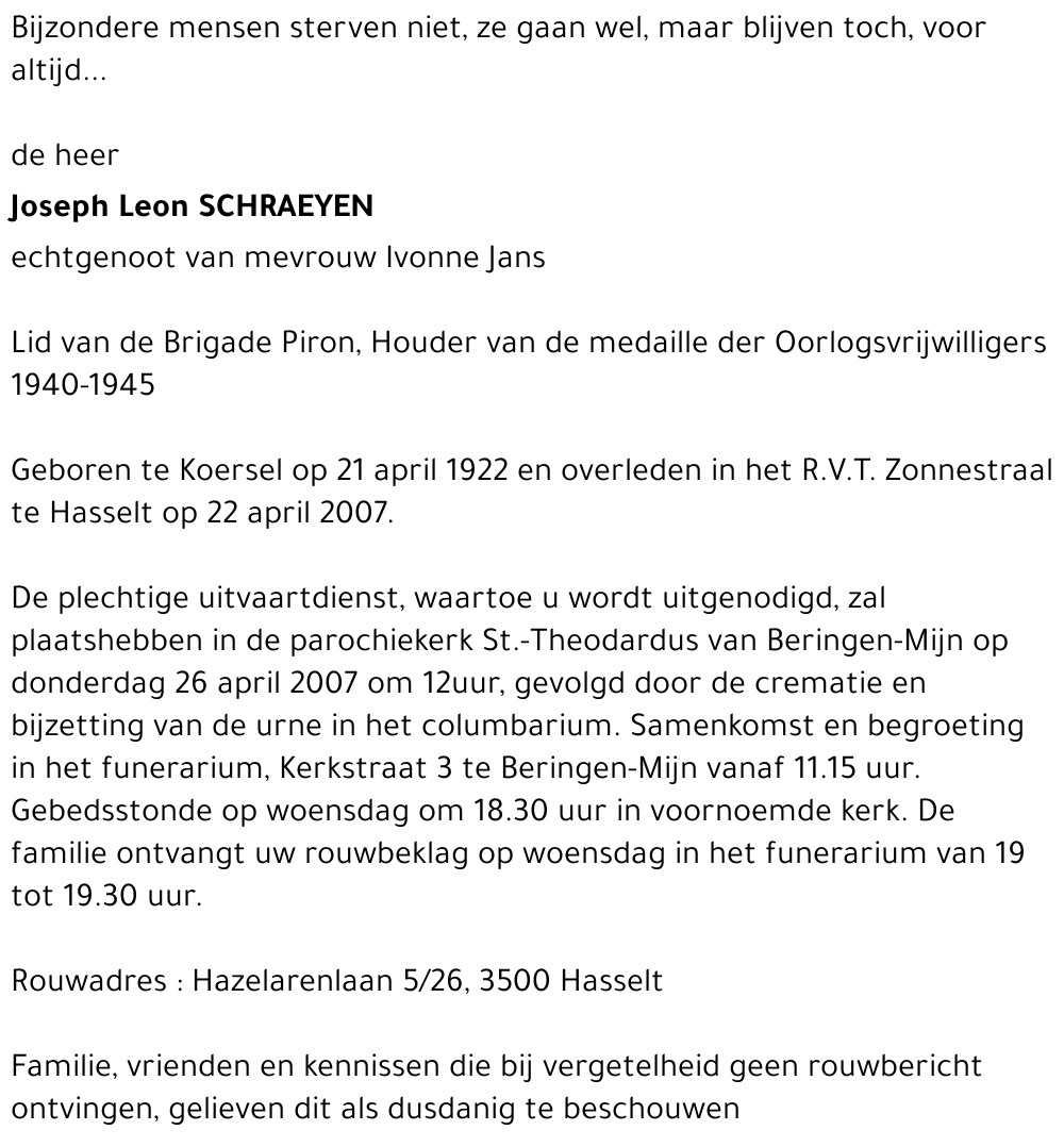 Joseph Leon Schraeyen