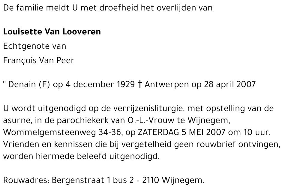 Louisette Van Looveren
