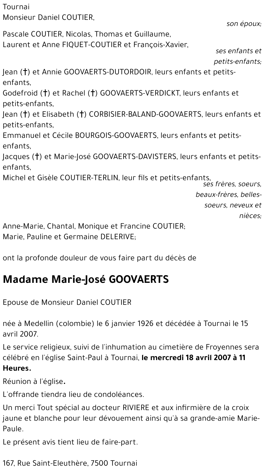 Marie-José GOOVAERTS