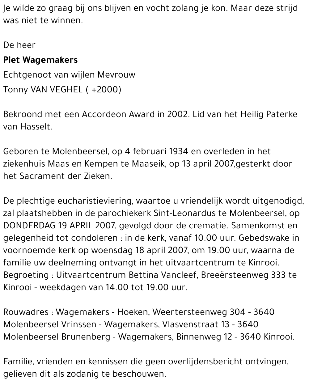 Piet Wagemakers