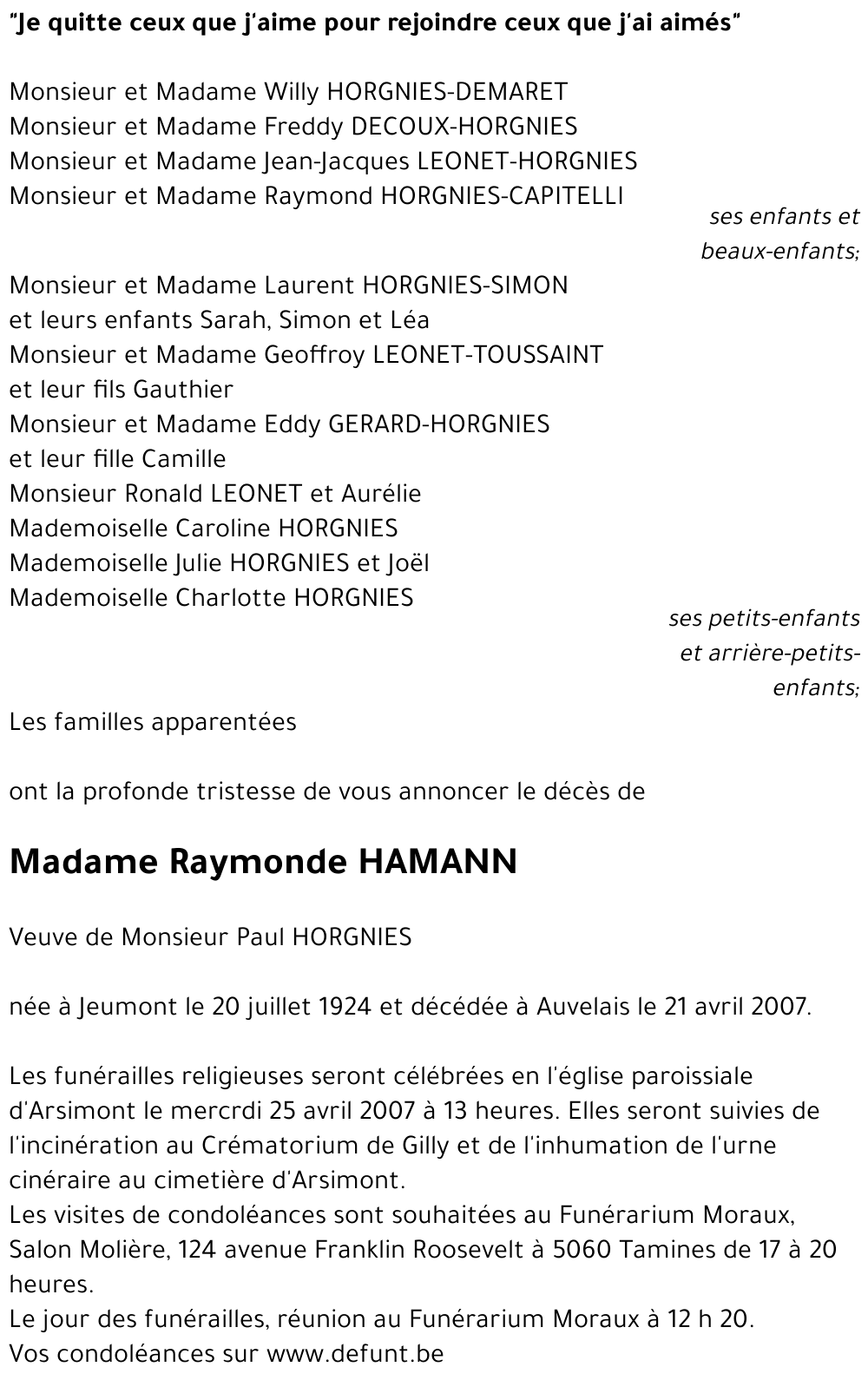 Raymonde HAMANN