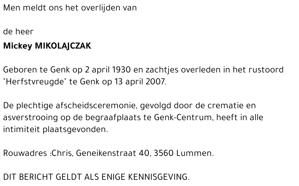 Stanislaw MIKOLAJCZAK