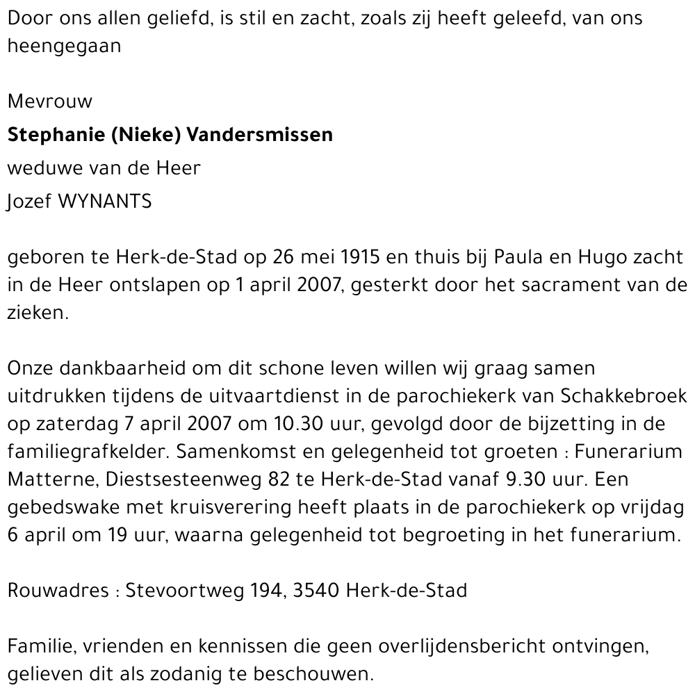 Stephanie Vandersmissen