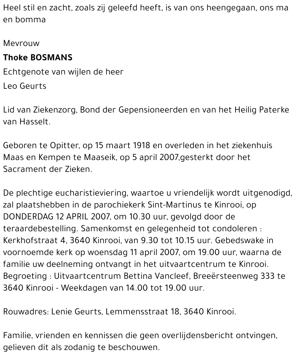 Thoke BOSMANS