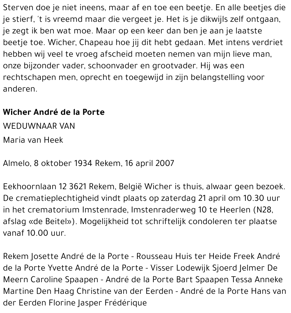 Wicher André de la Porte