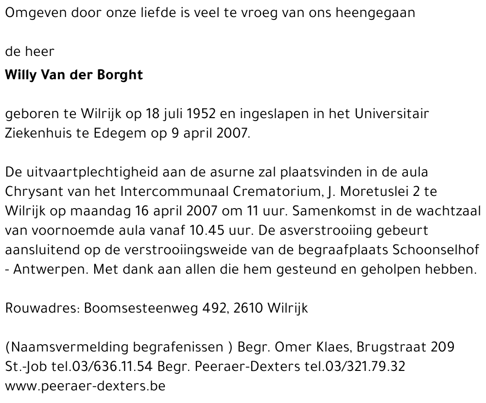 Willy Van der Borght