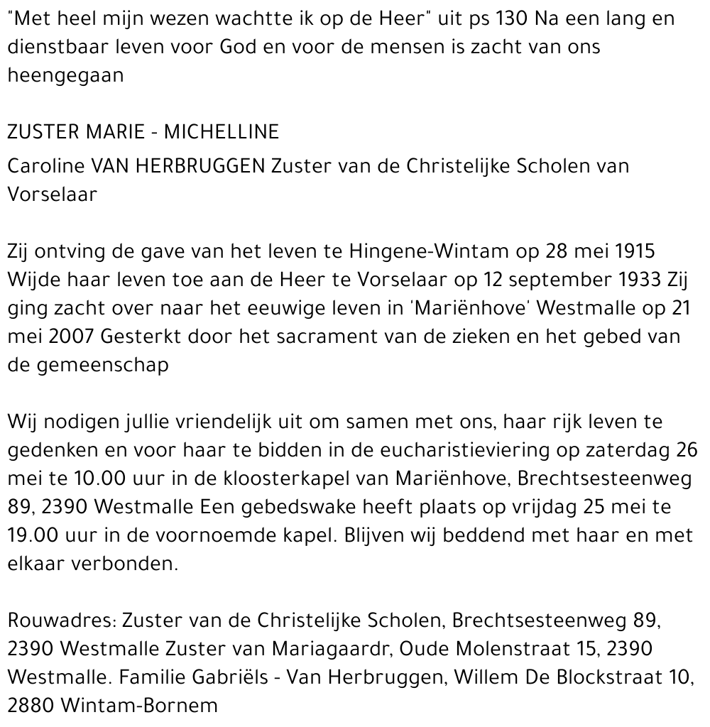 Caroline VAN HERBRUGGEN