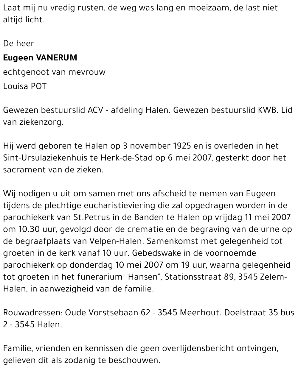 Eugeen Vanerum