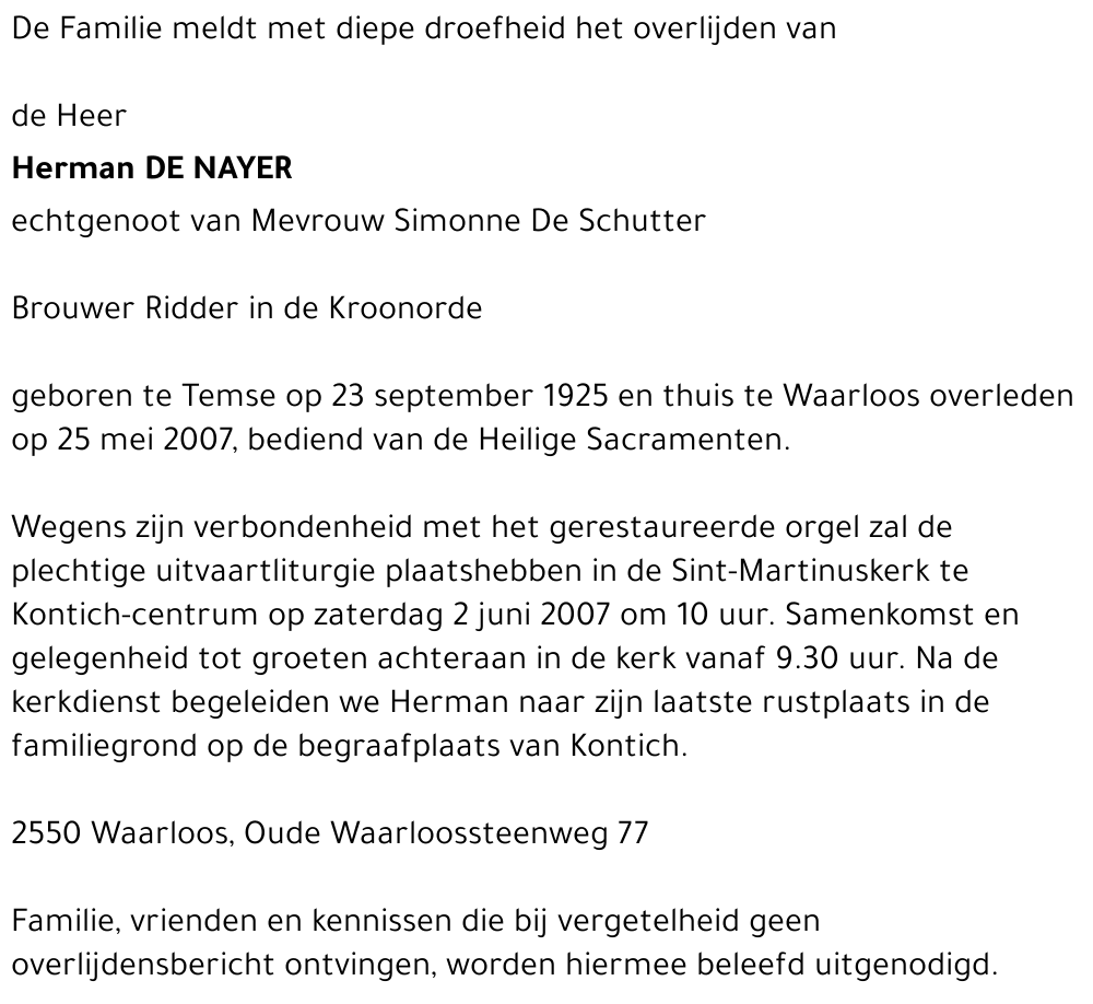 Herman De Nayer