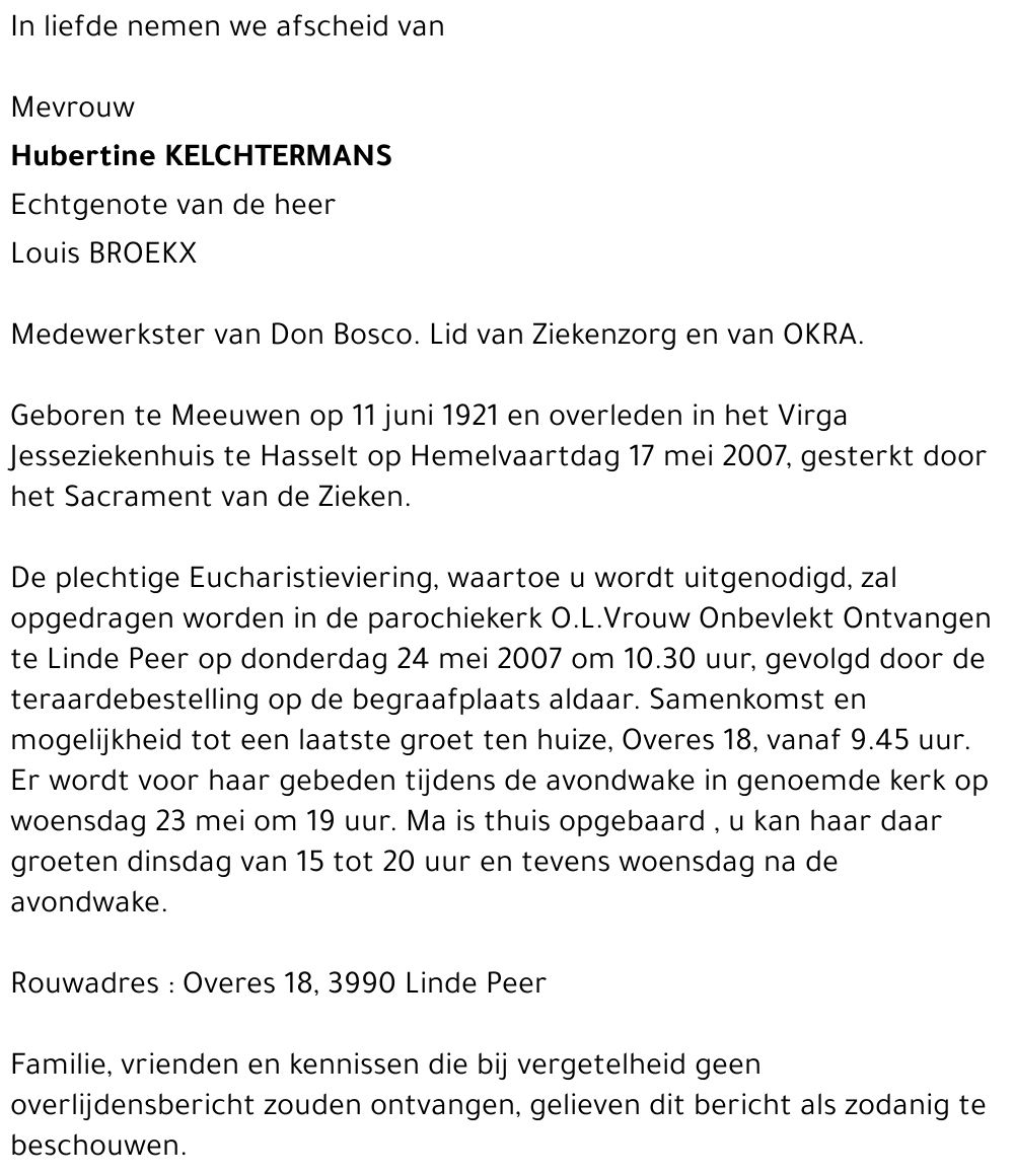 Hubertine Kelchtermans