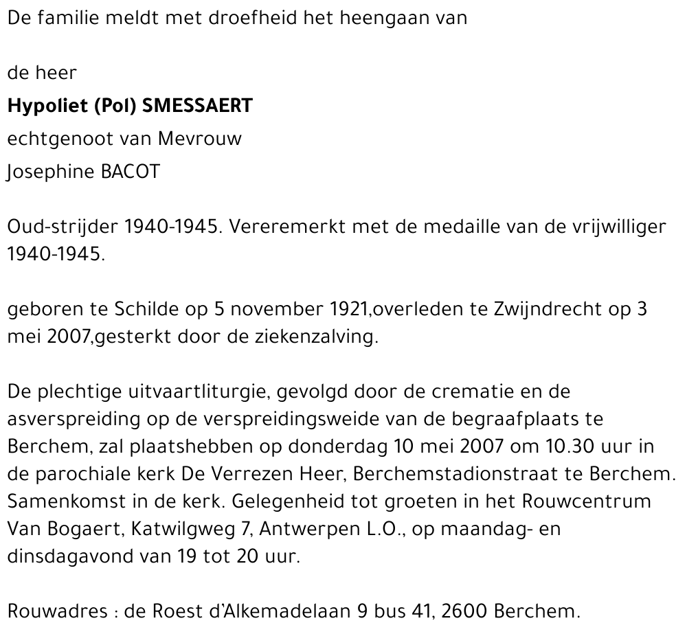 Hypoliet Smessaert