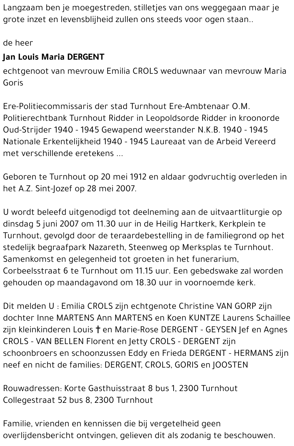 Jan Louis Maria Dergent